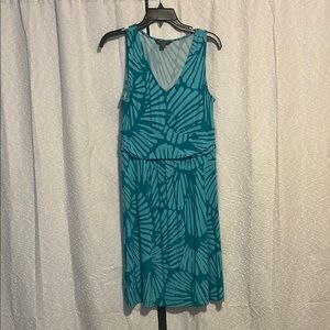 Tommy Bahama Blue Patterned Midi Dress